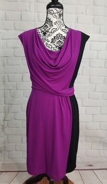 Sandra Darren size 8 sleeveless dress color block